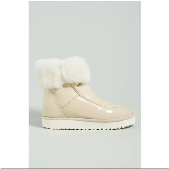 NIB Anthropologie Maypol Beige Shearling Lined Boot 39 - Picture 3 of 5